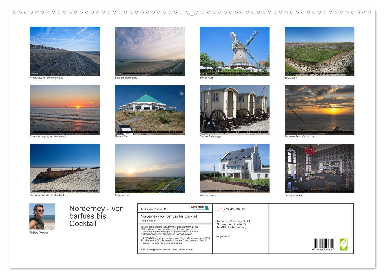 Bild: 9783435299584 | Norderney - von barfuss bis Cocktail (Wandkalender 2025 DIN A2...