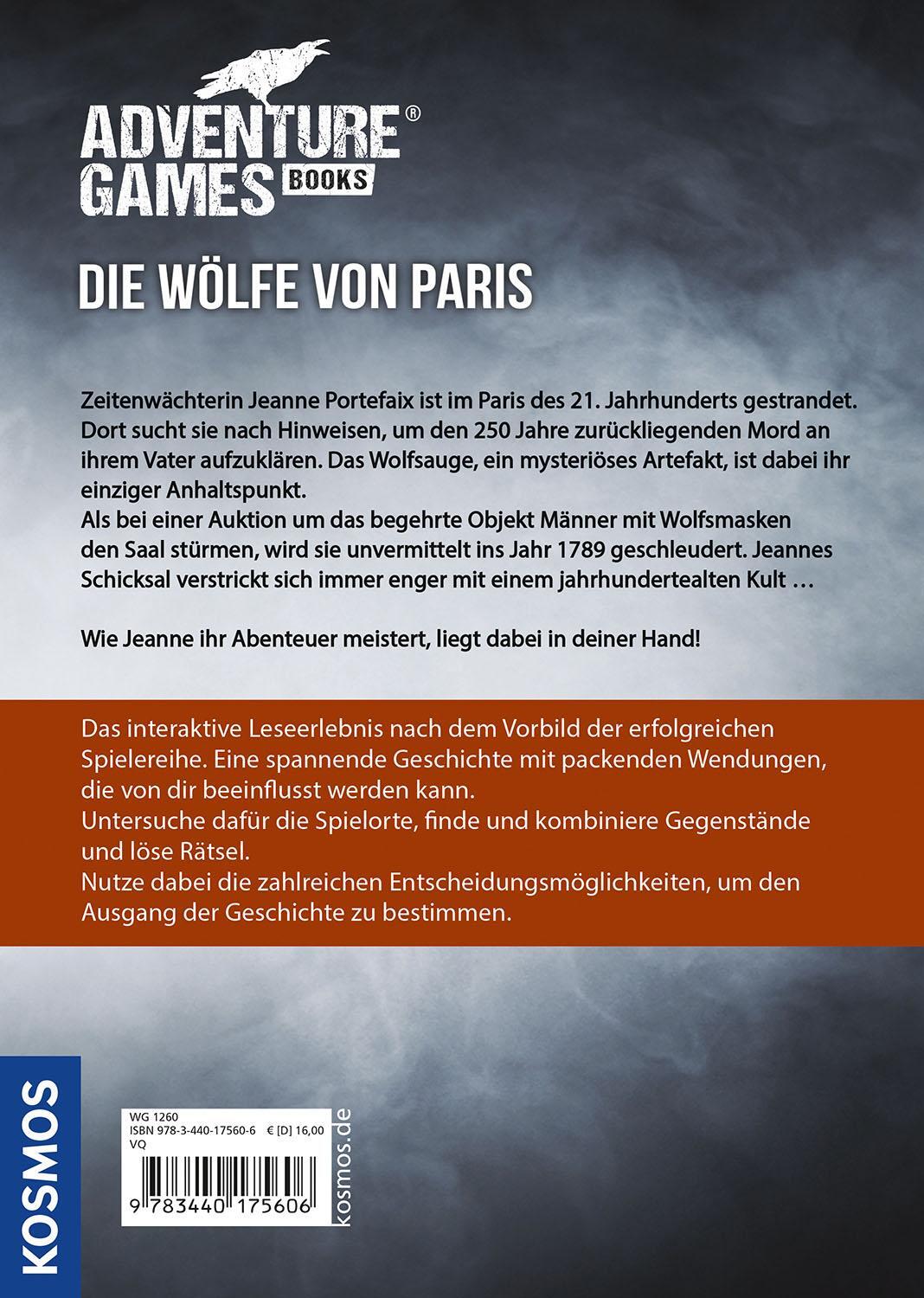 Rückseite: 9783440175606 | Adventure Games® - Books: Die Wölfe von Paris | Daniel Bleckmann