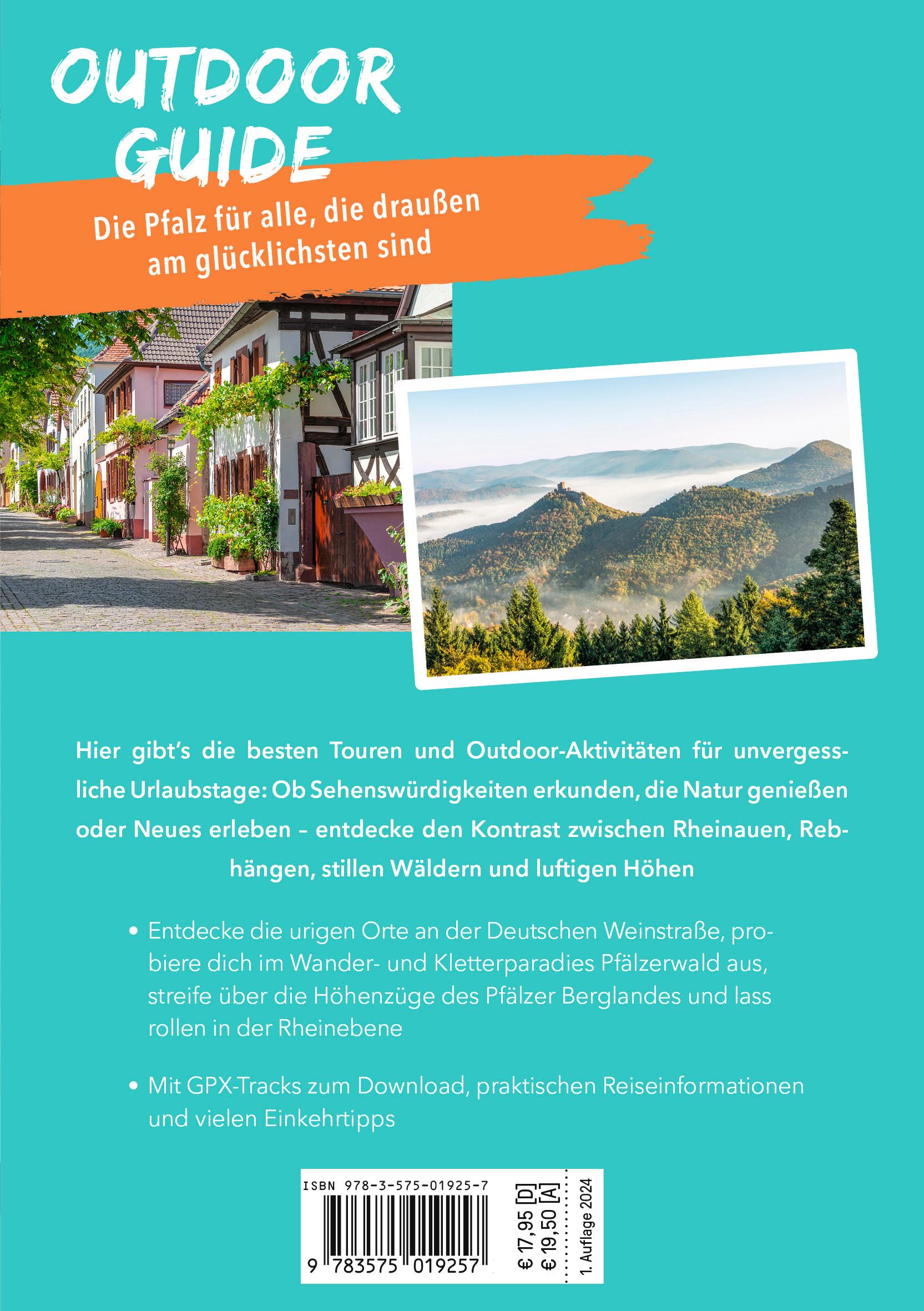 Rückseite: 9783575019257 | MARCO POLO OUTDOOR GUIDE Reiseführer Pfalz | Thomas Diehl | Buch