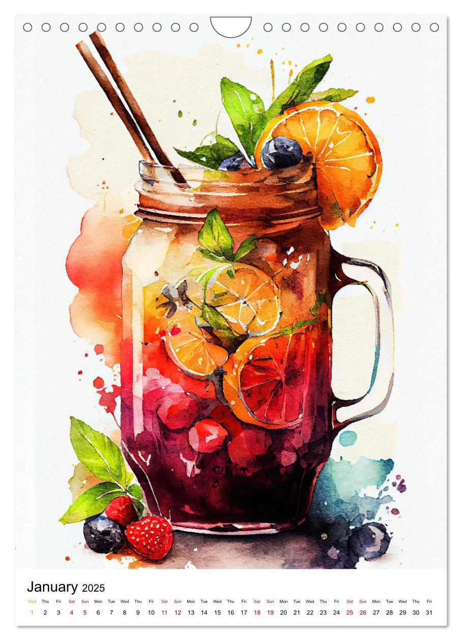 Bild: 9781325998920 | Artistic cocktails (Wall Calendar 2025 DIN A4 portrait), CALVENDO...