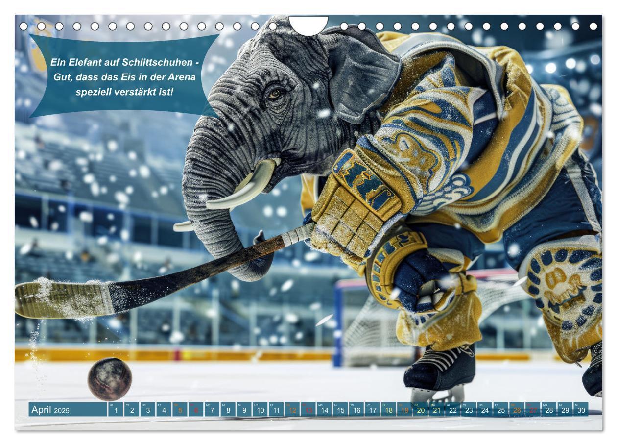 Bild: 9783457160633 | Der tierisch lustige Eishockey Kalender (Wandkalender 2025 DIN A4...