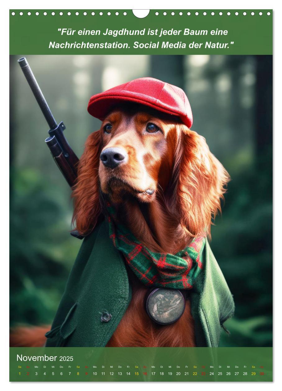 Bild: 9783435979424 | Lustige Jagdhunde mit Jägerlatein (Wandkalender 2025 DIN A3 hoch),...