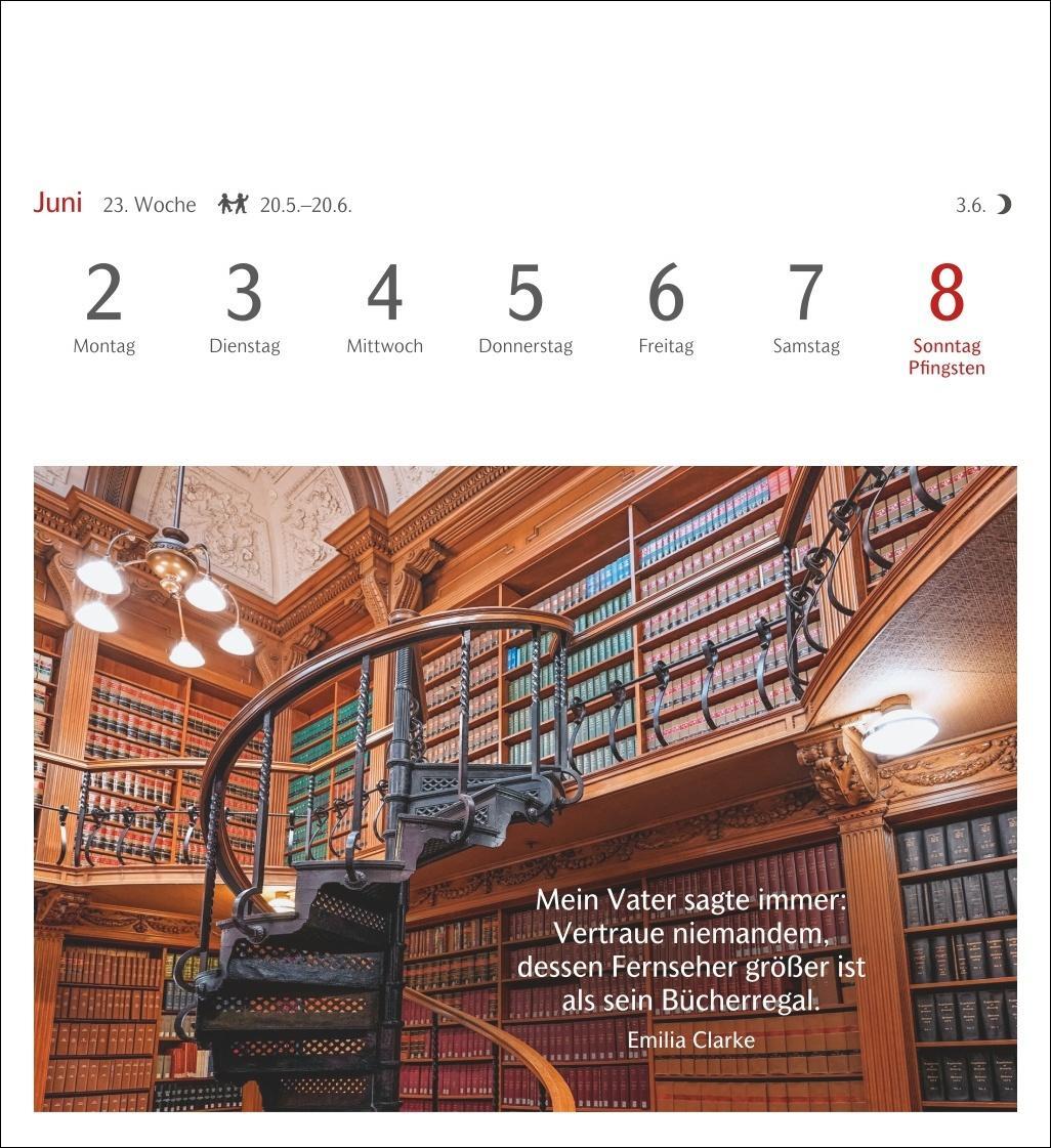 Bild: 9783840034442 | Die Welt der Bücher Postkartenkalender 2025 - Wochenkalender mit 53...