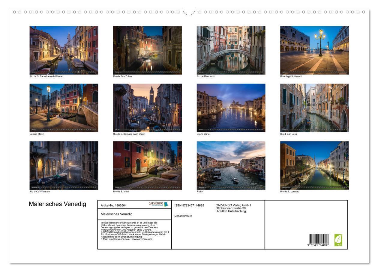 Bild: 9783457144695 | Malerisches Venedig (Wandkalender 2025 DIN A2 quer), CALVENDO...