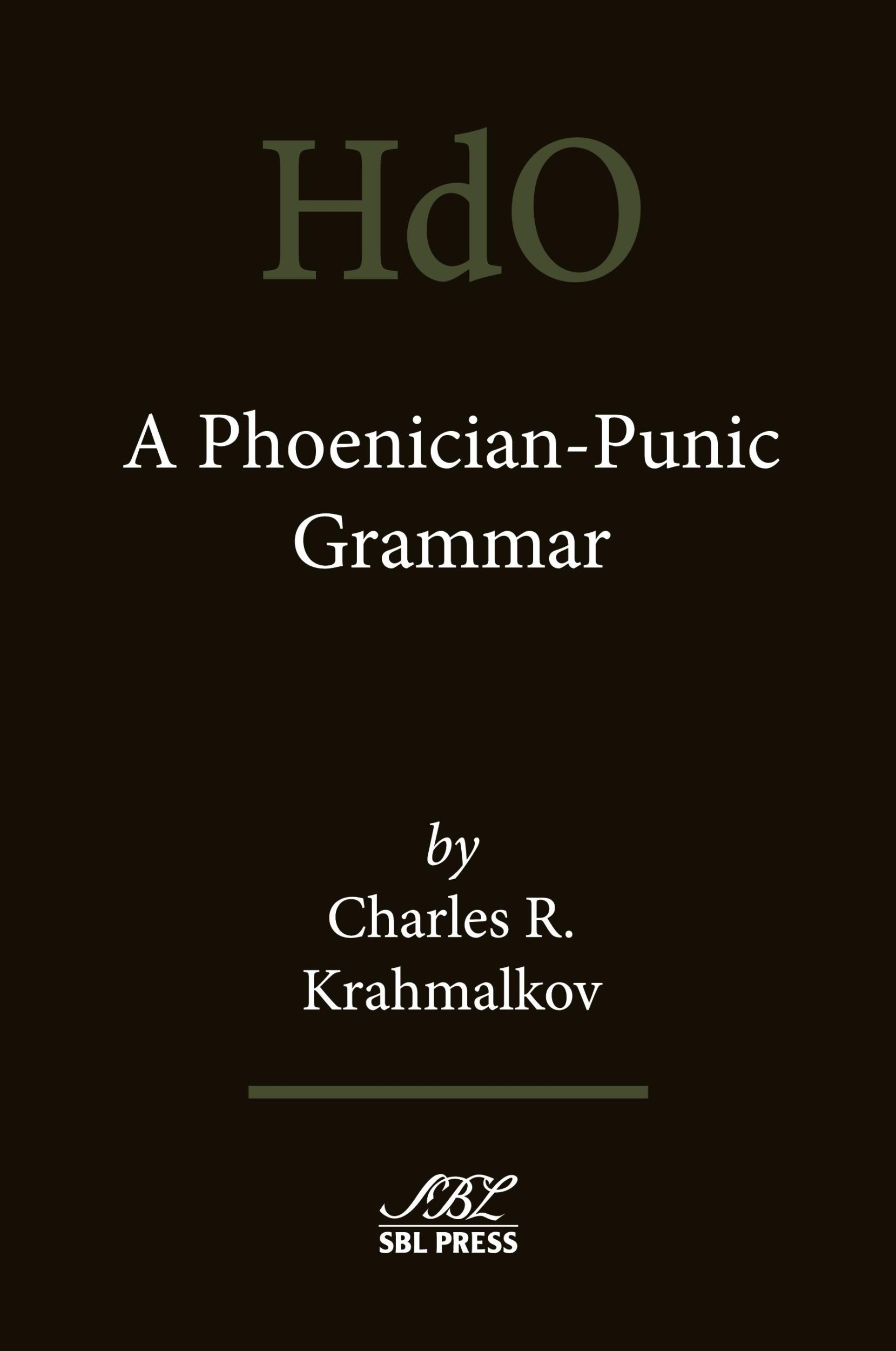 Cover: 9781628370317 | A Phoenician-Punic Grammar | Charles R. Krahmalkov | Taschenbuch