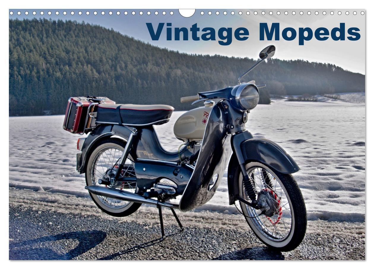 Cover: 9783435010745 | Vintage Mopeds (Wandkalender 2025 DIN A3 quer), CALVENDO...