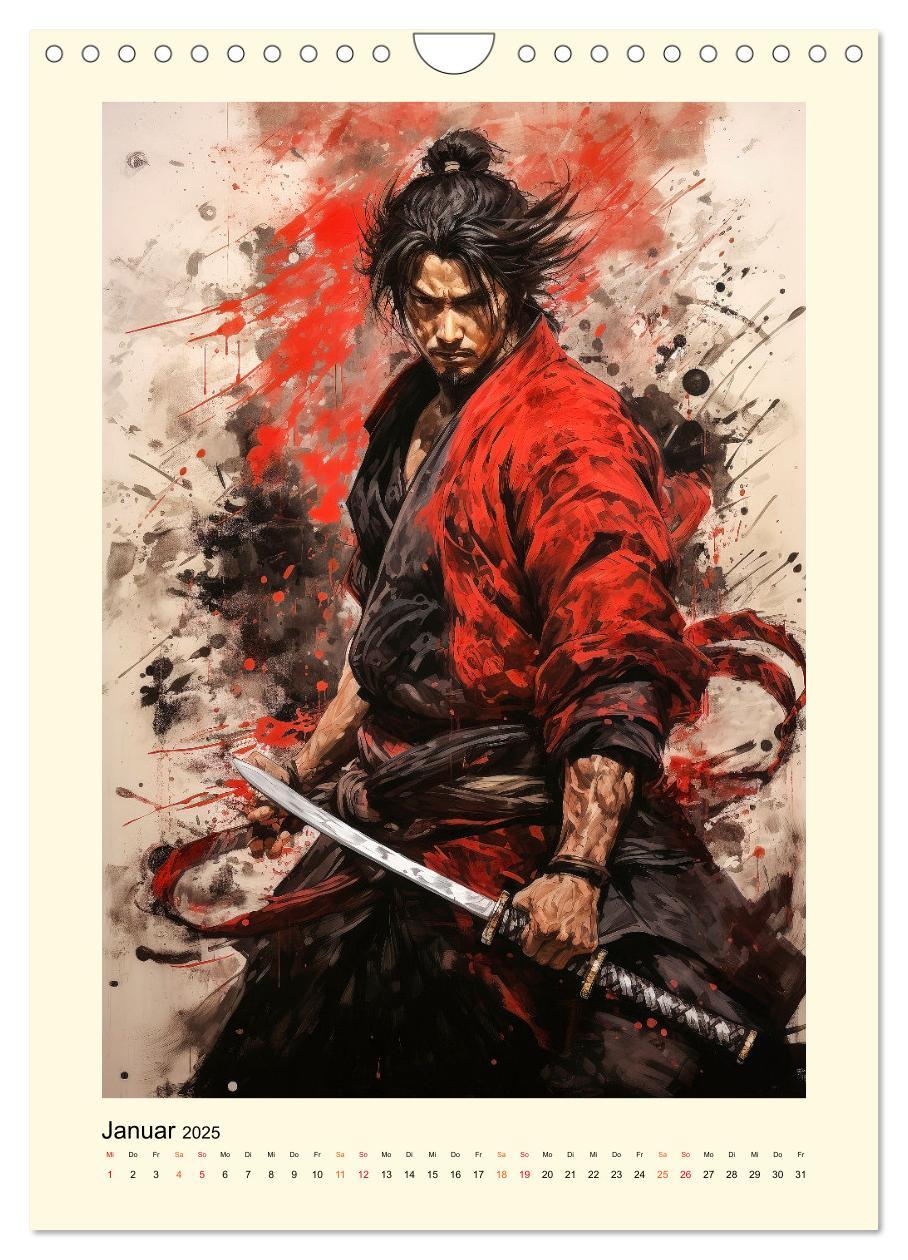 Bild: 9783435844326 | Samurai Helden (Wandkalender 2025 DIN A4 hoch), CALVENDO...