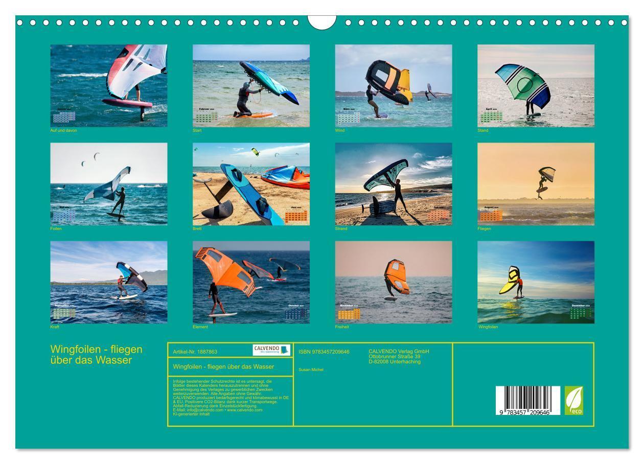 Bild: 9783457209646 | Wingfoilen - fliegen über das Wasser (Wandkalender 2025 DIN A3...