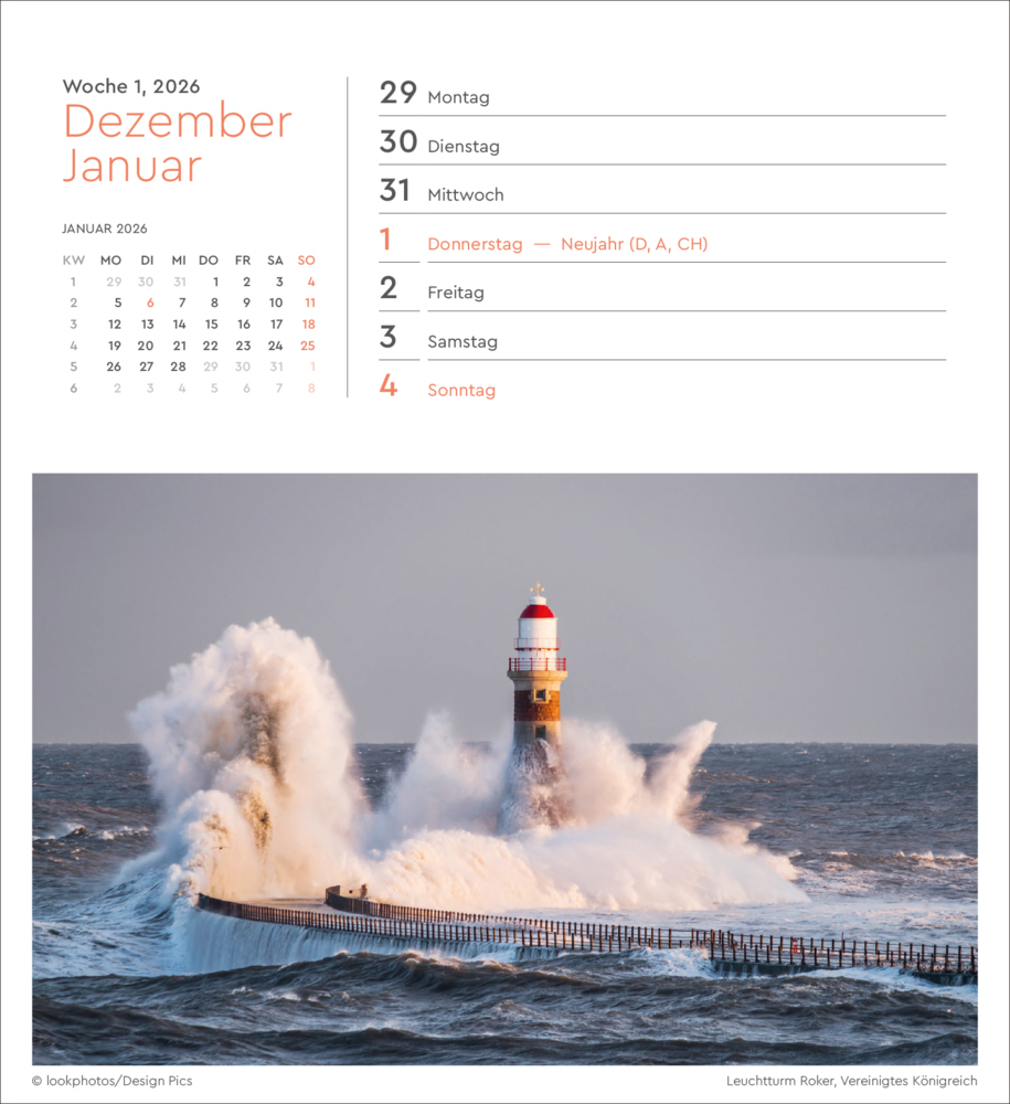 Bild: 9783965913899 | Nordseeküste - KUNTH Postkartenkalender 2025 | Kalender | 53 S. | 2025