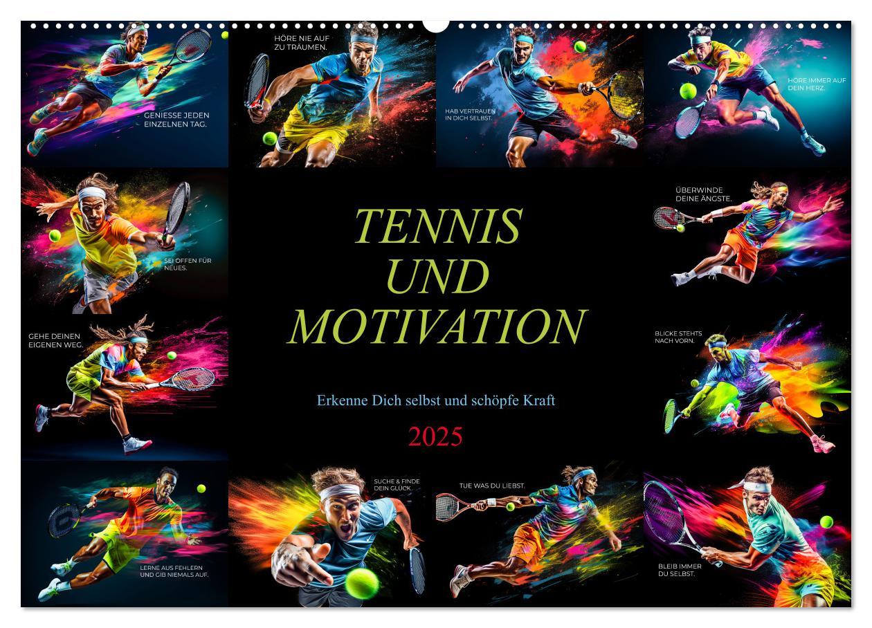 Cover: 9783383873850 | Tennis und Motivation (Wandkalender 2025 DIN A2 quer), CALVENDO...