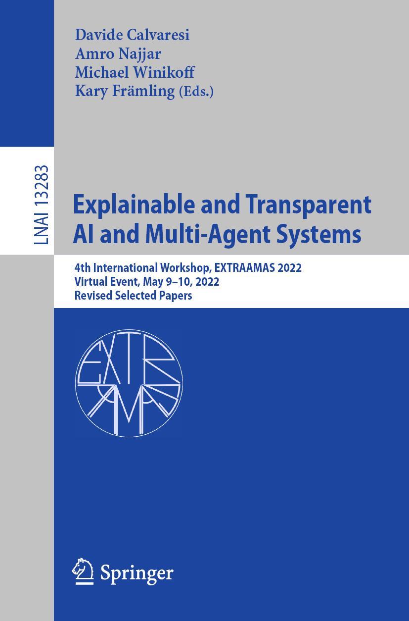 Cover: 9783031155642 | Explainable and Transparent AI and Multi-Agent Systems | Taschenbuch