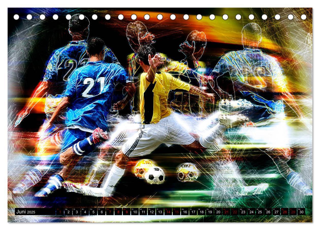 Bild: 9783435097289 | Fußball Power (Tischkalender 2025 DIN A5 quer), CALVENDO...