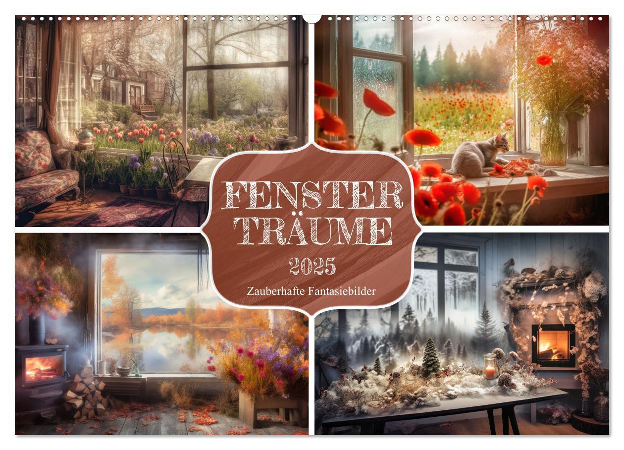 Cover: 9783383902918 | Fensterträume (Wandkalender 2025 DIN A2 quer), CALVENDO Monatskalender