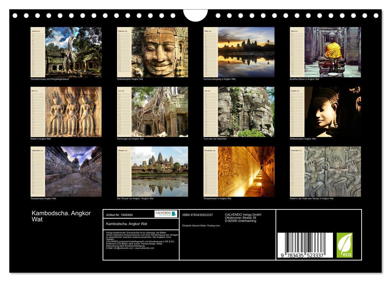 Bild: 9783435523337 | Kambodscha. Angkor Wat (Wandkalender 2025 DIN A4 quer), CALVENDO...