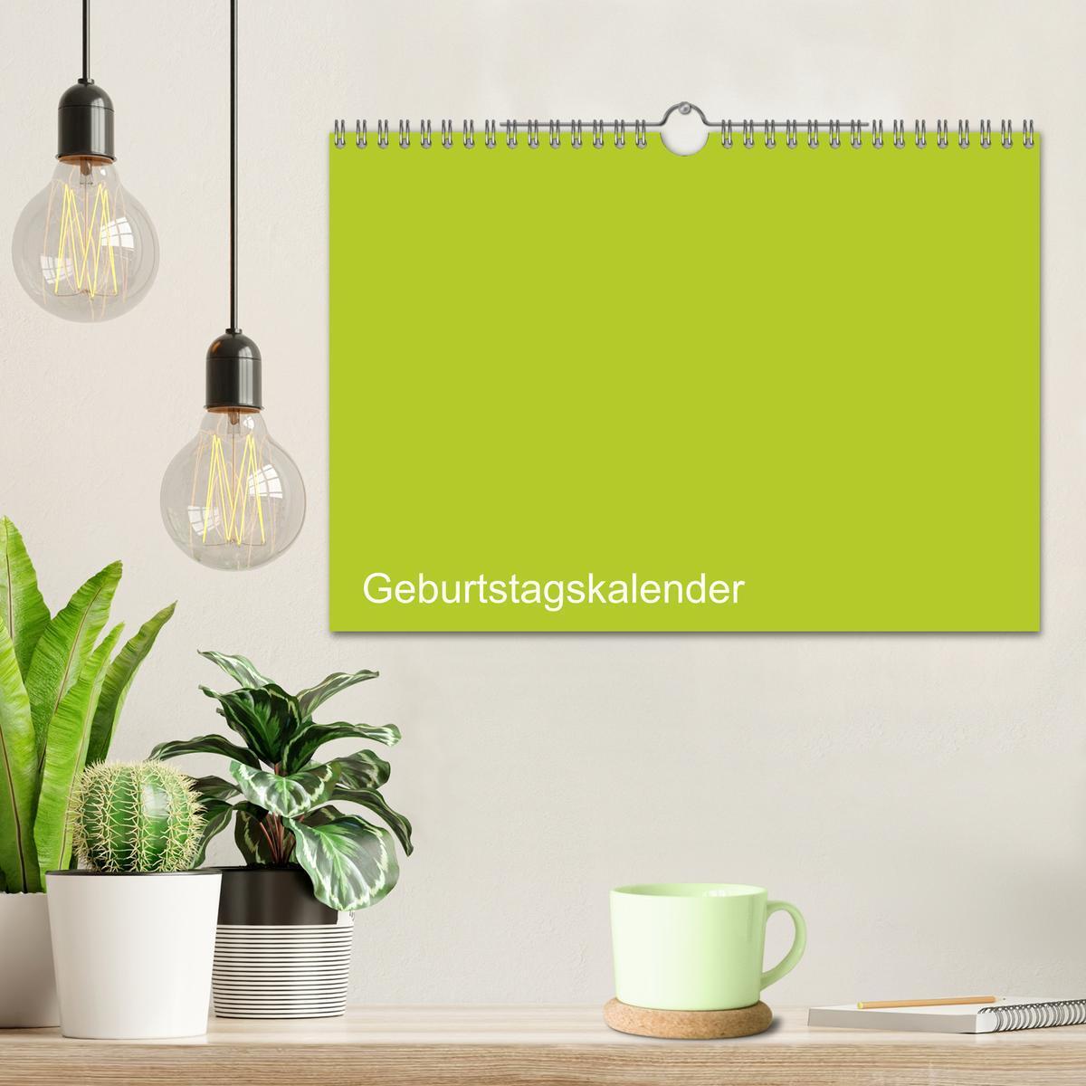 Bild: 9783435767779 | Bastel-Geburtstagskalender grün / Geburtstagskalender (Wandkalender...