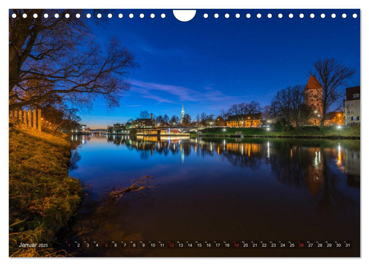 Bild: 9783435286881 | Ulm für Nachtspatzen (Wandkalender 2025 DIN A4 quer), CALVENDO...