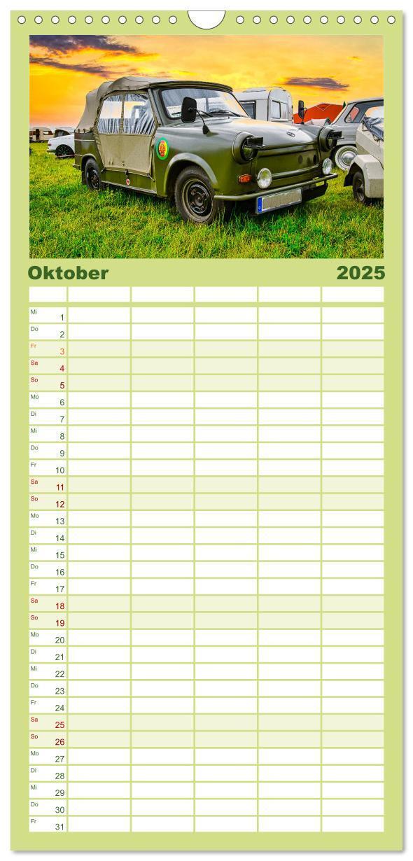 Bild: 9783457095881 | Familienplaner 2025 - Trabi-Kult mit 5 Spalten (Wandkalender, 21 x...