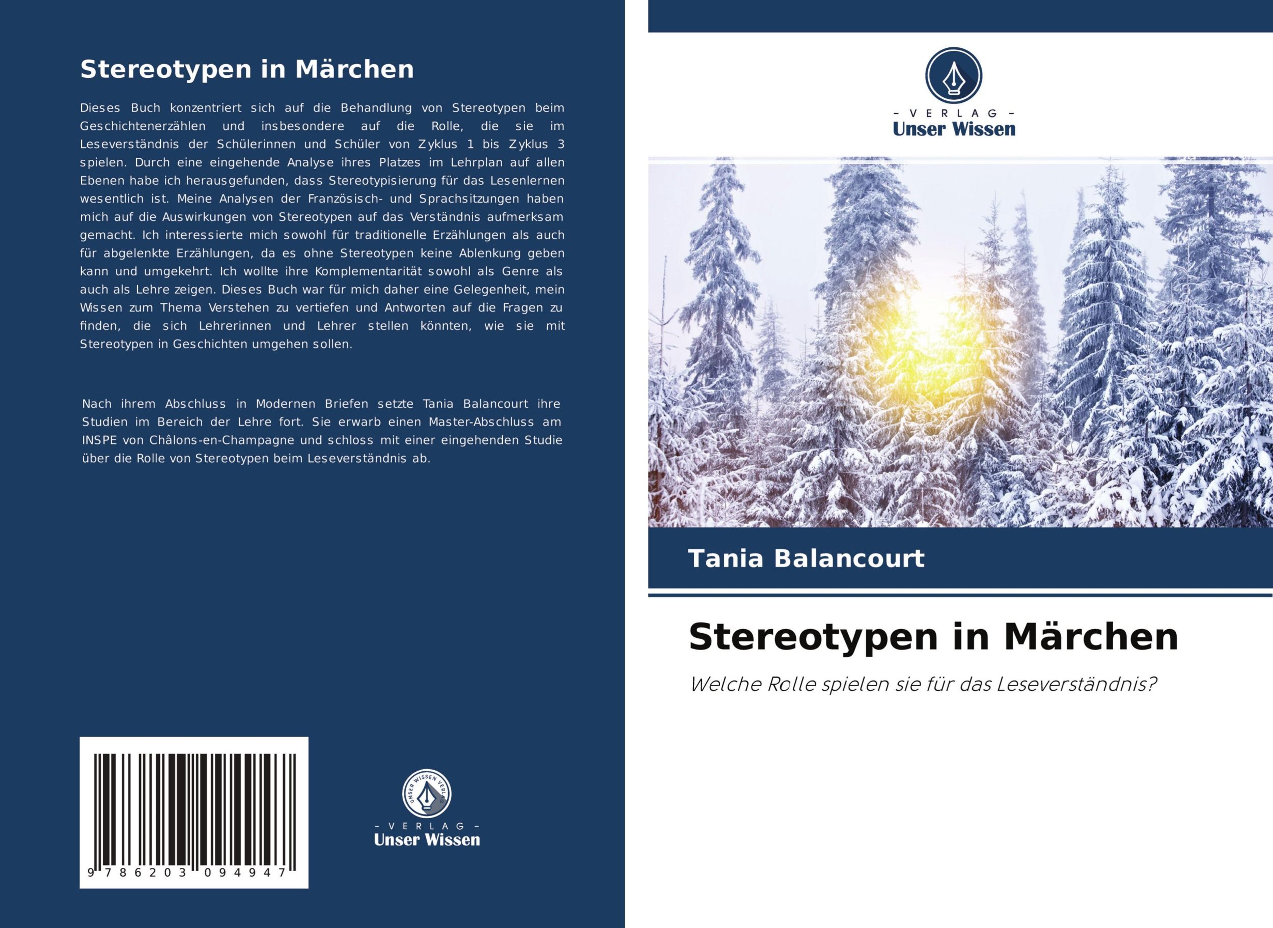 Cover: 9786203094947 | Stereotypen in Märchen | Tania Balancourt | Taschenbuch | Paperback