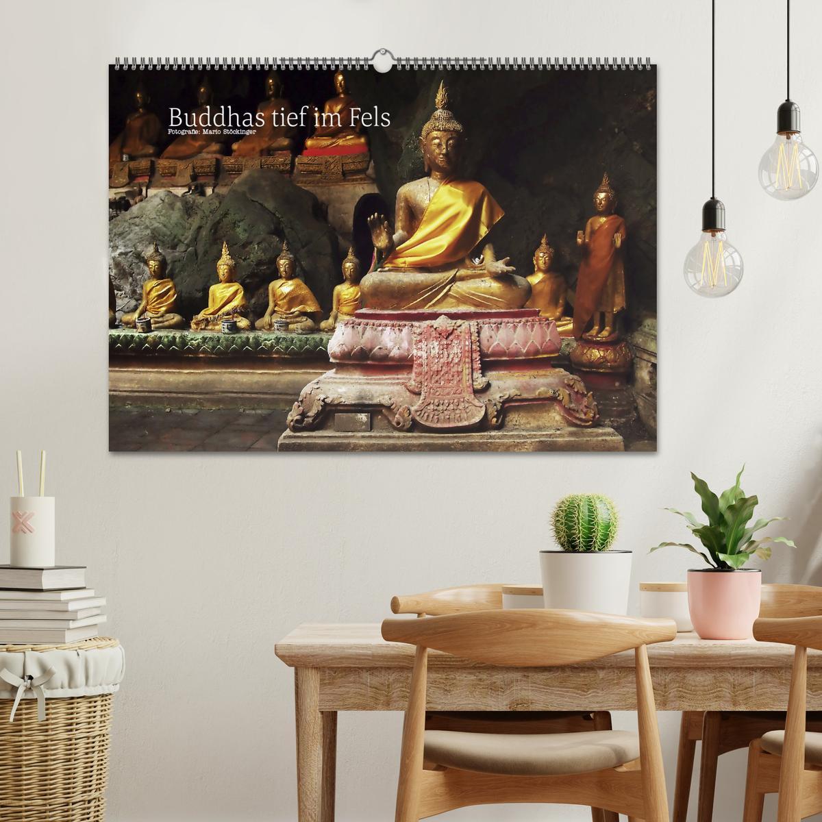 Bild: 9783435791859 | Buddhas tief im Fels (Wandkalender 2025 DIN A2 quer), CALVENDO...