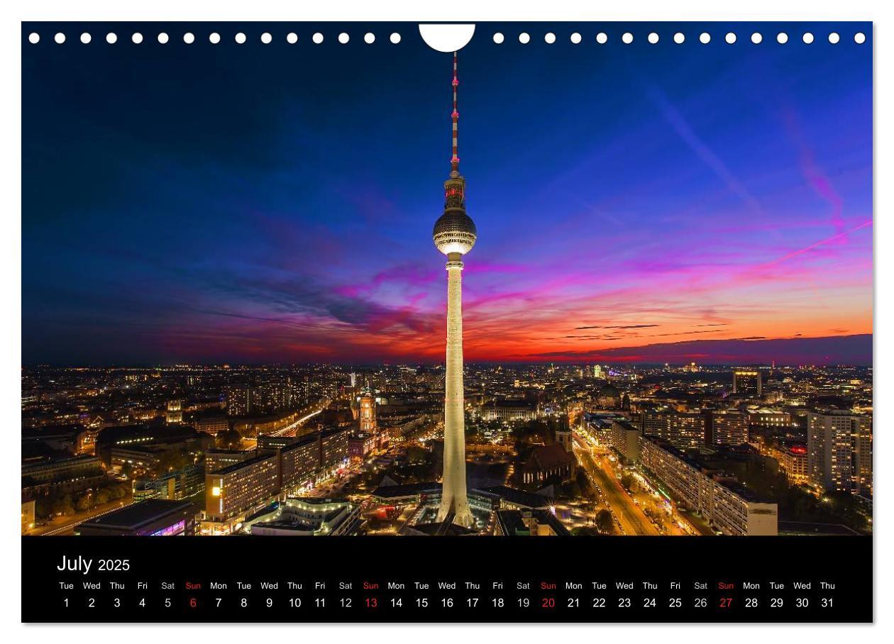 Bild: 9781325962549 | Sunsets of Berlin (Wall Calendar 2025 DIN A4 landscape), CALVENDO...