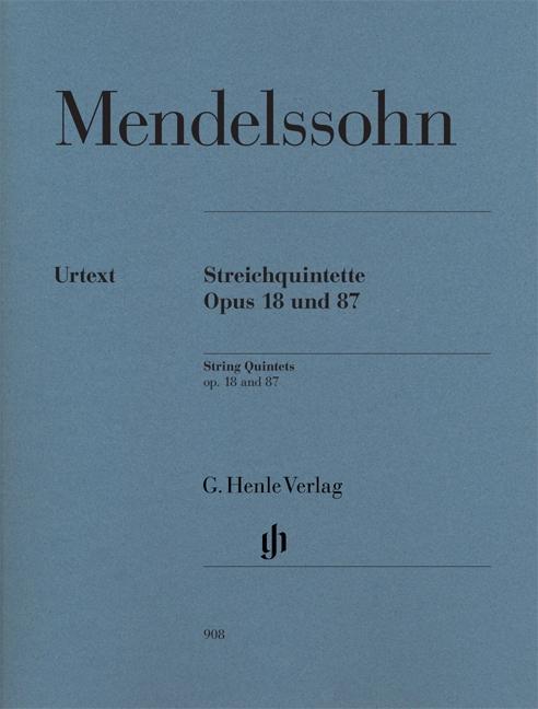 Cover: 9790201809083 | String Quintets Op.18 and 87 | String Quintets op. 18 and 87 | Buch