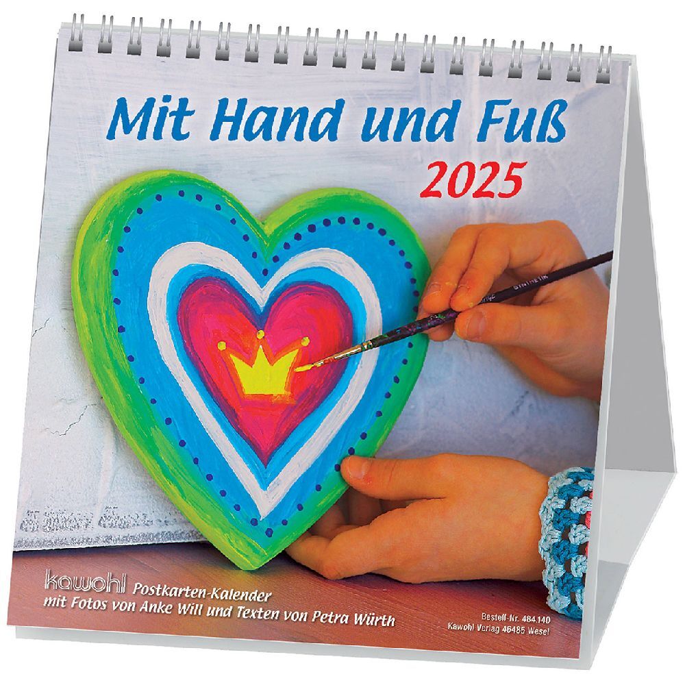 Cover: 9783754814055 | Mit Hand und Fuß 2025 | Postkartenkalender mit Bildern, die berühren