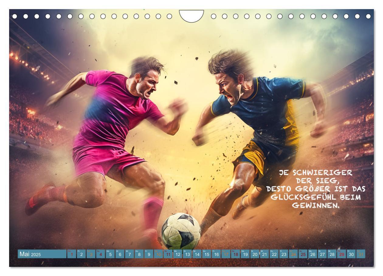 Bild: 9783457160763 | Fußball und tolle Sprüche (Wandkalender 2025 DIN A4 quer), CALVENDO...