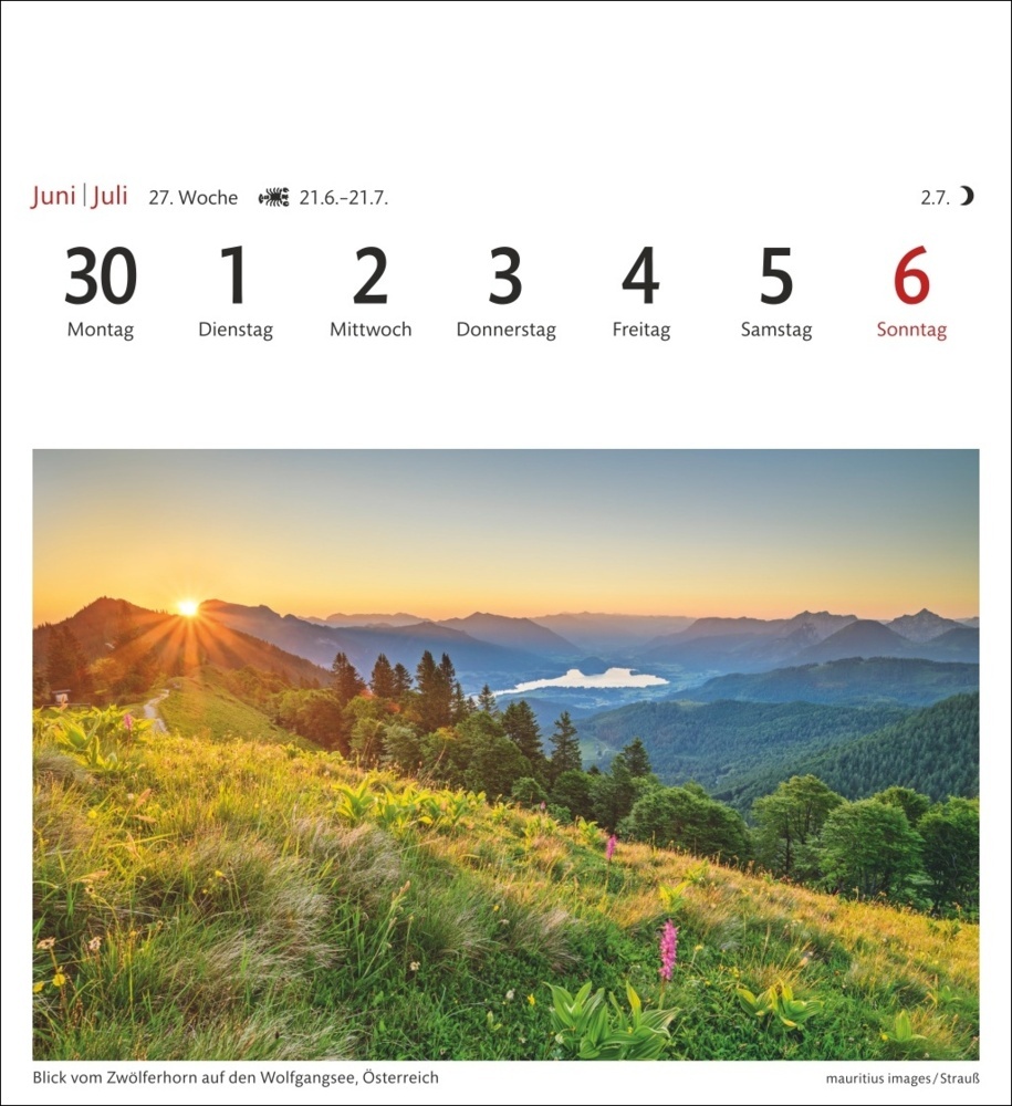 Bild: 9783840033339 | Alpen Sehnsuchtskalender 2025 - Wochenkalender mit 53 Postkarten