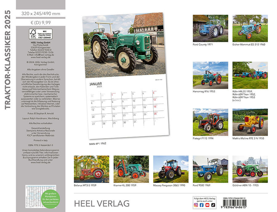 Bild: 9783966648615 | Traktor Klassiker Kalender 2025 | Stefan R. Arnold | Kalender | 14 S.