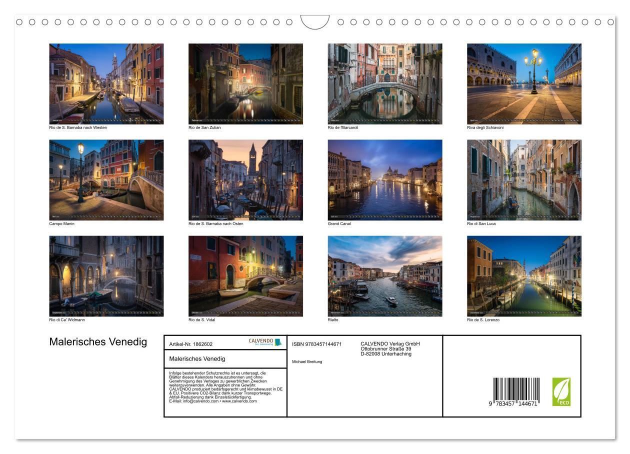 Bild: 9783457144671 | Malerisches Venedig (Wandkalender 2025 DIN A3 quer), CALVENDO...