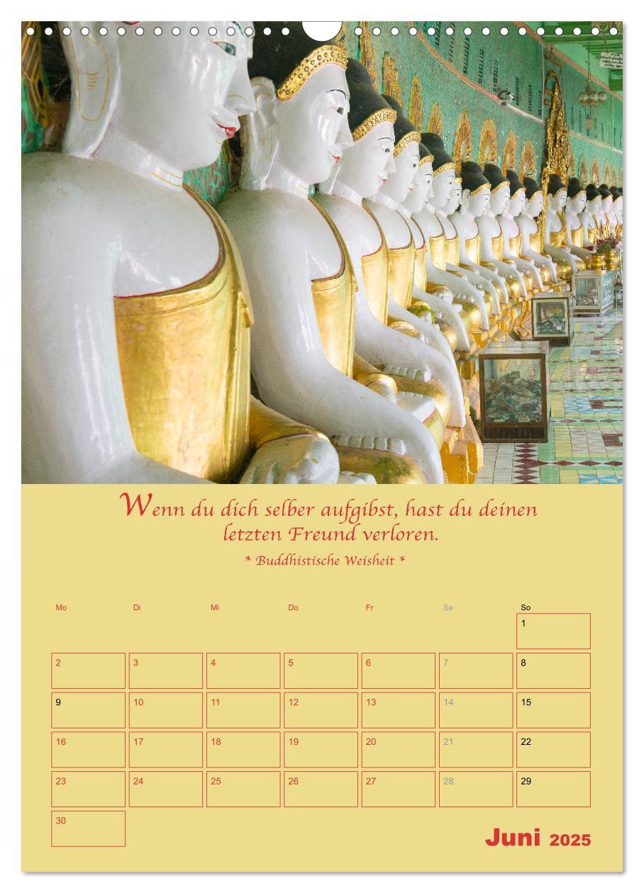 Bild: 9783435928125 | BUDDHA IN GOLD - Mit buddhistischen Sprüchen (Wandkalender 2025 DIN...