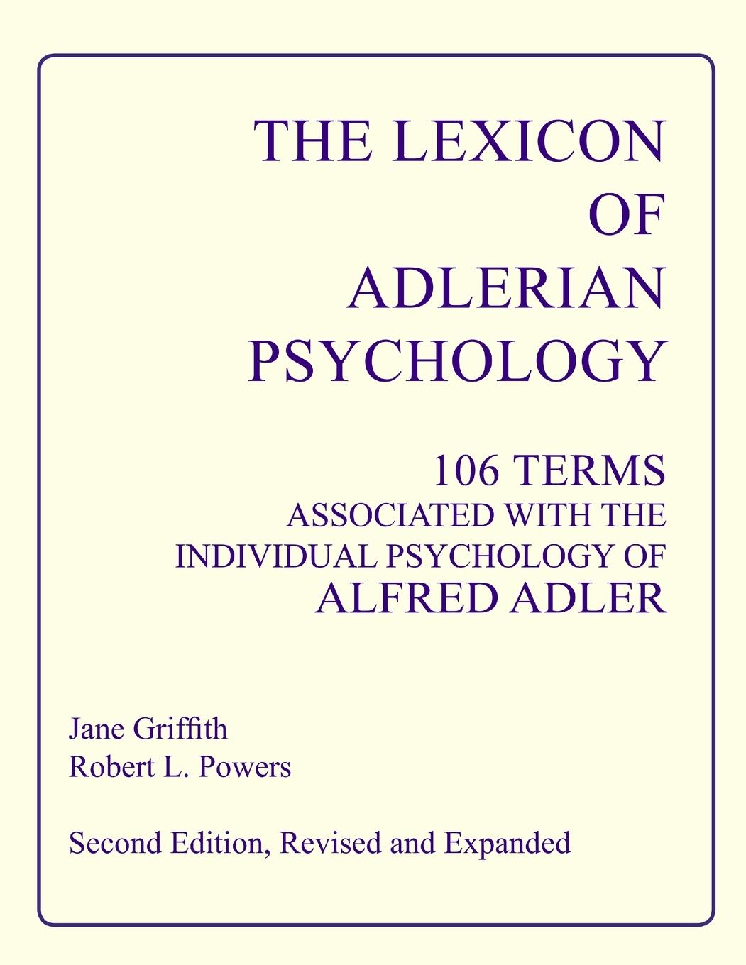 Cover: 9780918287106 | The Lexicon of Adlerian Psychology | Jane Griffith (u. a.) | Buch