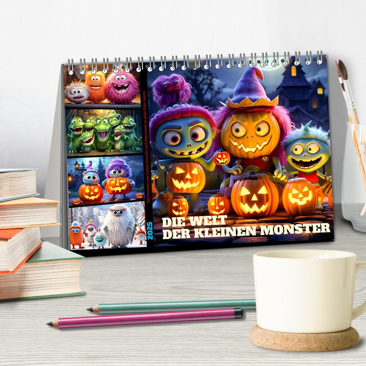 Bild: 9783383885723 | Die Welt der kleinen Monster (Tischkalender 2025 DIN A5 quer),...