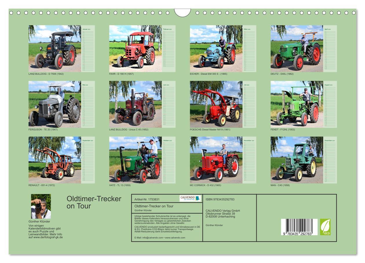 Bild: 9783435292783 | Oldtimer-Trecker on Tour (Wandkalender 2025 DIN A3 quer), CALVENDO...