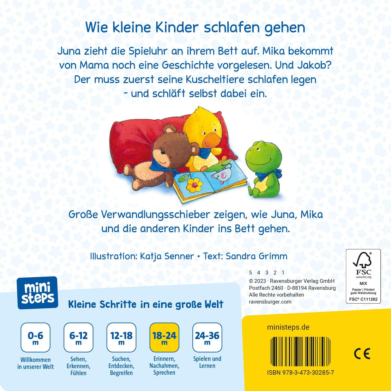 Rückseite: 9783473302857 | ministeps: Lesen, kuscheln, Augen zu | Sandra Grimm | Buch | 12 S.