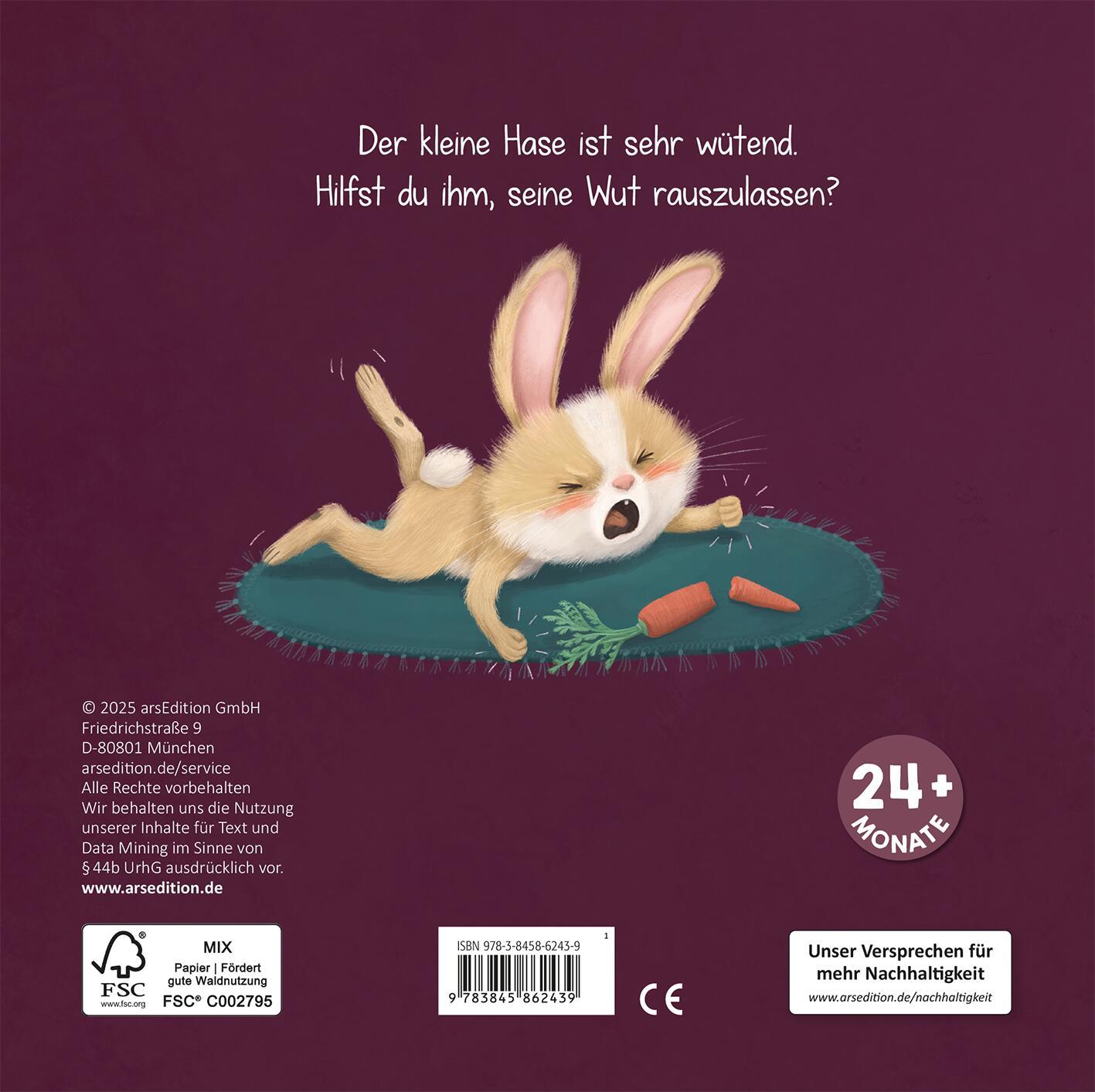 Rückseite: 9783845862439 | Kleiner Hase, große Wut! | Agi Ofner | Buch | 24 S. | Deutsch | 2025