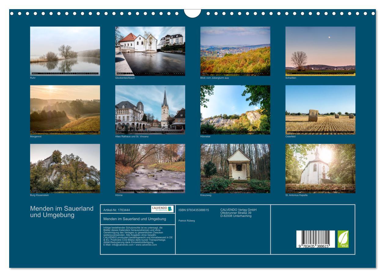 Bild: 9783435388615 | Menden im Sauerland und Umgebung (Wandkalender 2025 DIN A3 quer),...