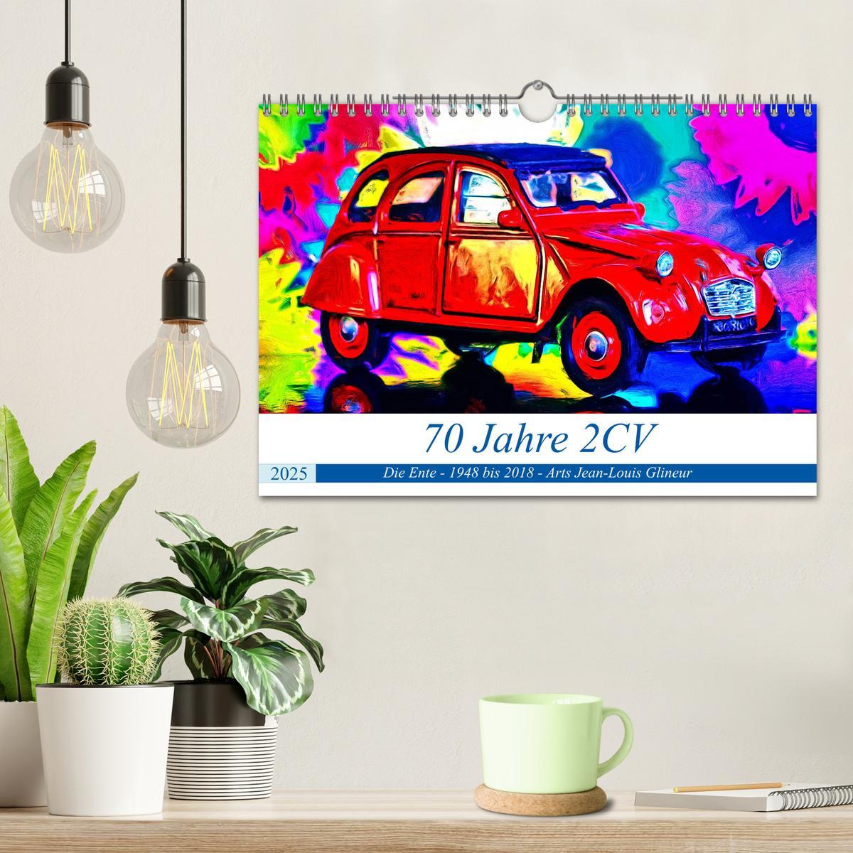 Bild: 9783435281763 | 70 Jahre 2CV (Wandkalender 2025 DIN A4 quer), CALVENDO Monatskalender