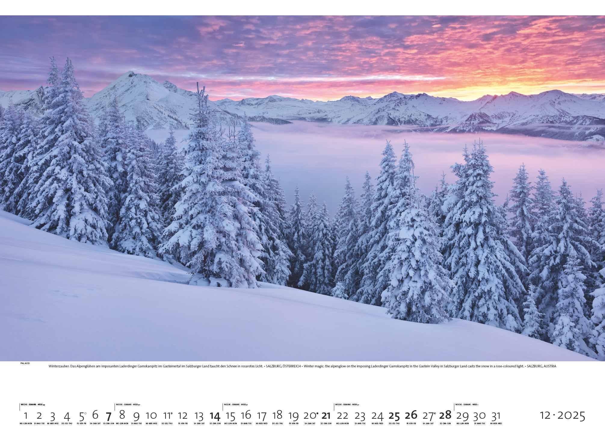 Bild: 4251734300775 | PALAZZI - Faszination Alpen 2025 Wandkalender, 70x50cm,...