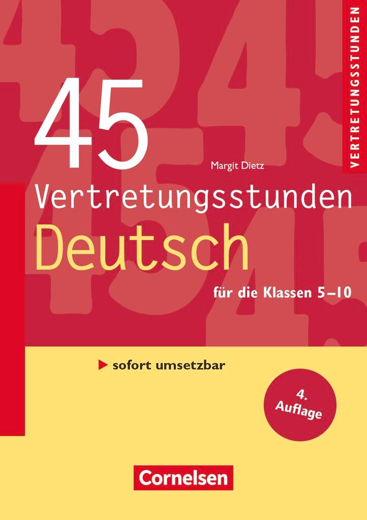 Cover: 9783589232475 | Vertretungsstunden 5.-10. Schuljahr. 45 Vertretungsstunden Deutsch