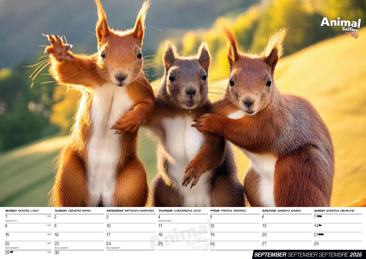 Bild: 9798893611151 | Animal Selfies 2025 | Der tierisch lustige Selfies Kalender | Kalender