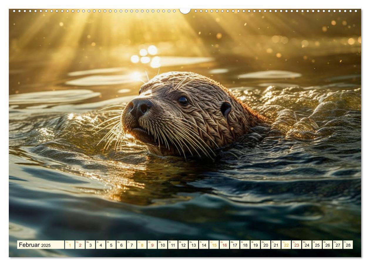 Bild: 9783383906497 | Fischotter - schlaue Jäger (Wandkalender 2025 DIN A2 quer),...