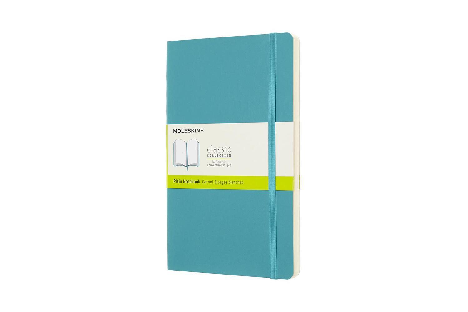 Cover: 8058341715529 | Moleskine Notizbuch Large/A5, Blanko, Soft Cover, Riff Blau | 192 S.