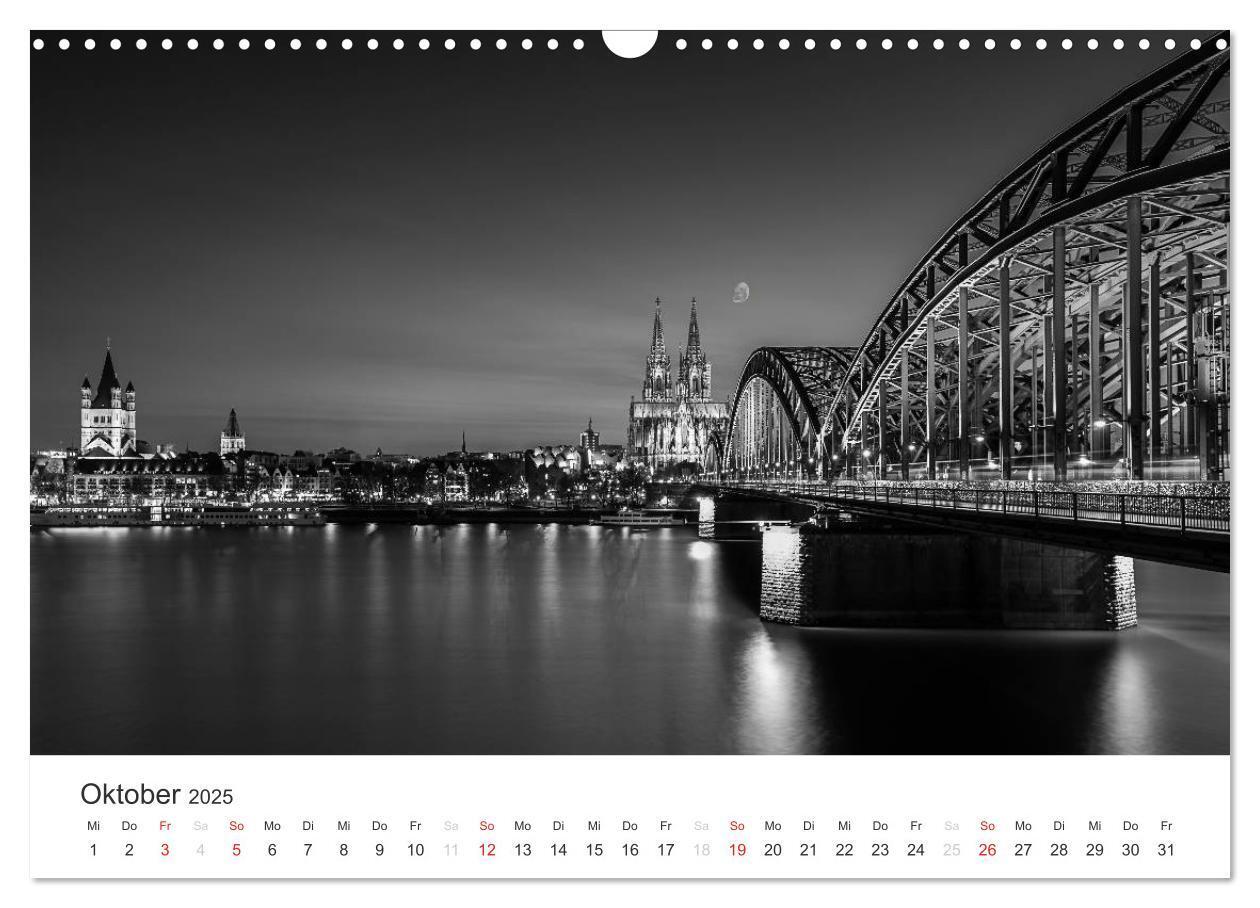 Bild: 9783435556915 | Köln - monochrome Ansichten (Wandkalender 2025 DIN A3 quer),...