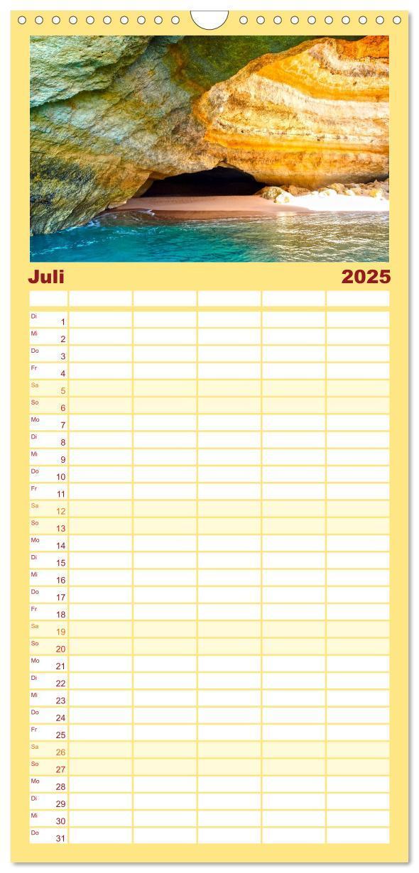 Bild: 9783457100295 | Familienplaner 2025 - Algarve verliebt mit 5 Spalten (Wandkalender,...