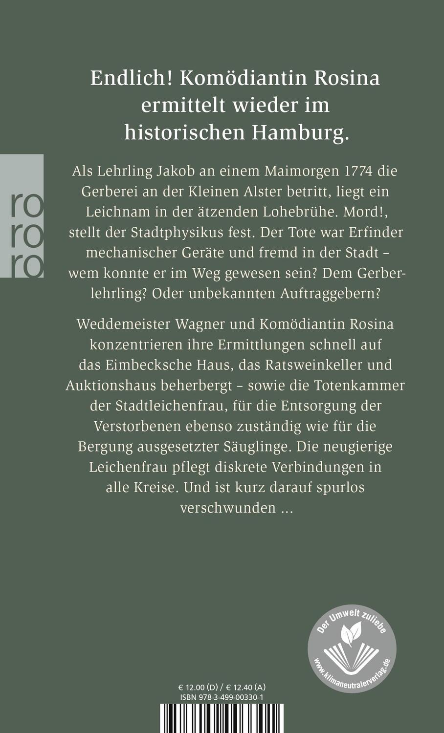 Rückseite: 9783499003301 | Im schwarzen Wasser | Ein historischer Hamburg-Krimi | Petra Oelker