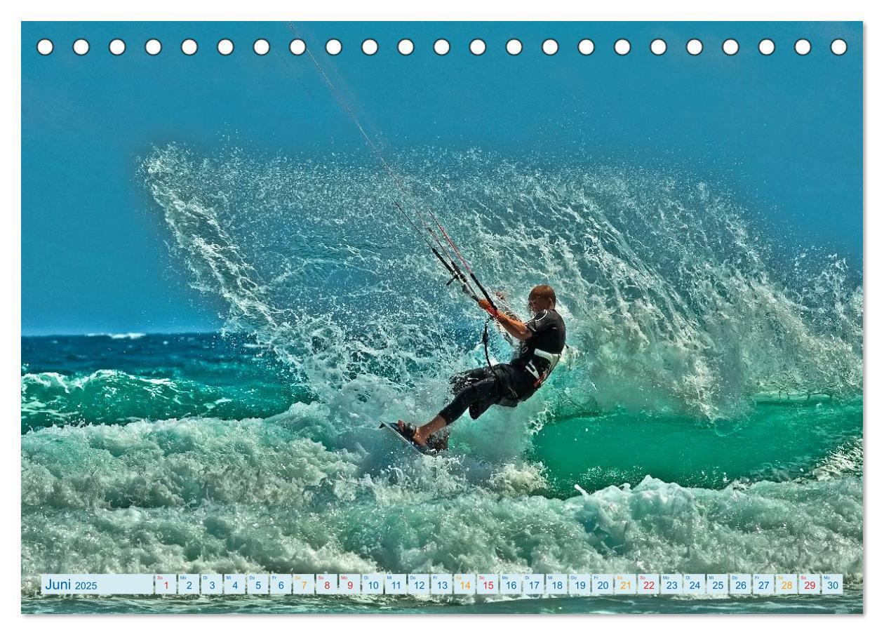 Bild: 9783435726769 | Kitesurfen - über den Wellen (Tischkalender 2025 DIN A5 quer),...