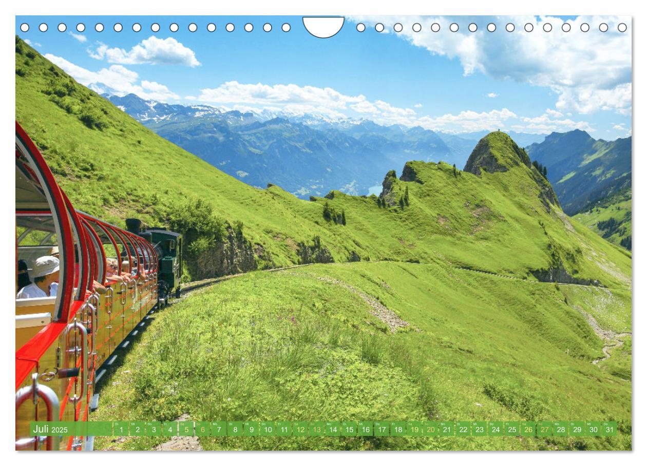 Bild: 9783457140321 | Im Zug durch Schweizer Berge (Wandkalender 2025 DIN A4 quer),...