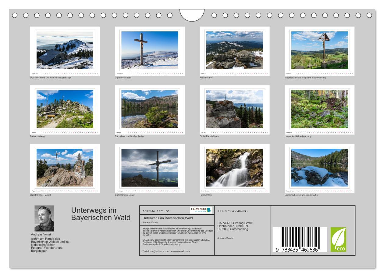 Bild: 9783435462636 | Unterwegs im Bayerischen Wald (Wandkalender 2025 DIN A4 quer),...