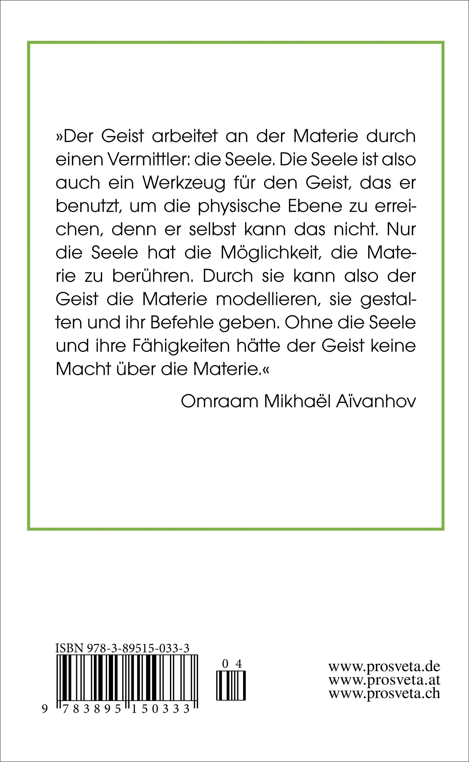 Rückseite: 9783895150333 | Die Seele | Instrument des Geistes | Omraam Mikhaël Aïvanhov | Buch